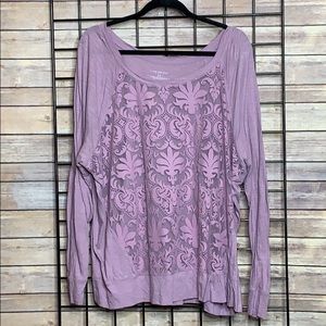 Sheer front soft cotton back and sleeve